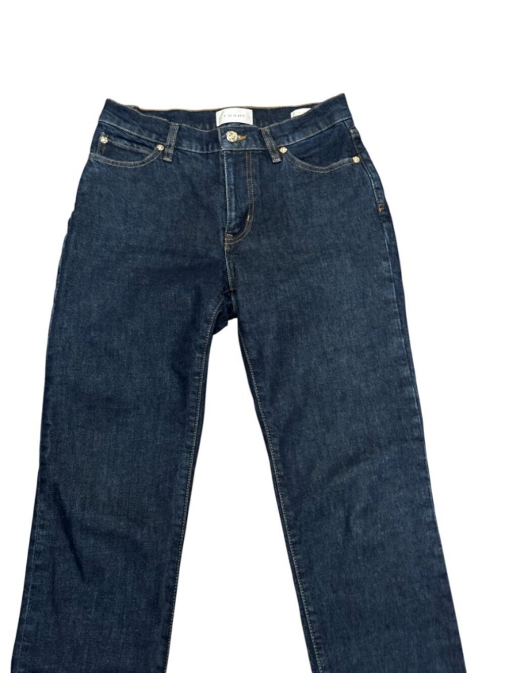FRAME The Borrowed Jeans Dark Wash Straight Leg Denim Size 26 - Picture 6 of 10
